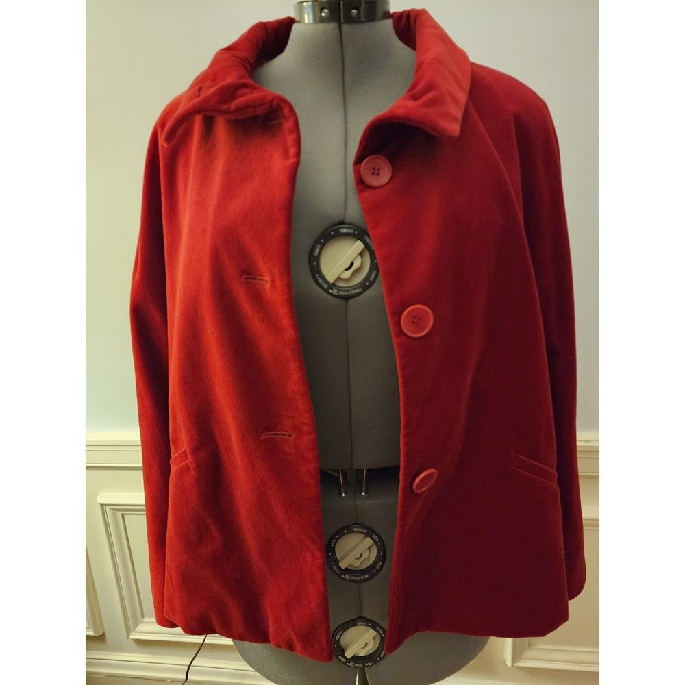 Talbots Red Velvet Jacket size 12P - Picture 5 of 10